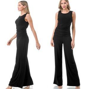 Elegant Black Sleeveless Jumpsuit